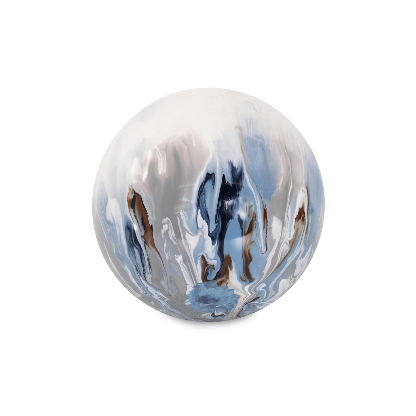 Howard Elliott Collection Aegean Blue Orbs- Medium Round Blue 4.3/4H X 4.3/4W X 4.3/4D