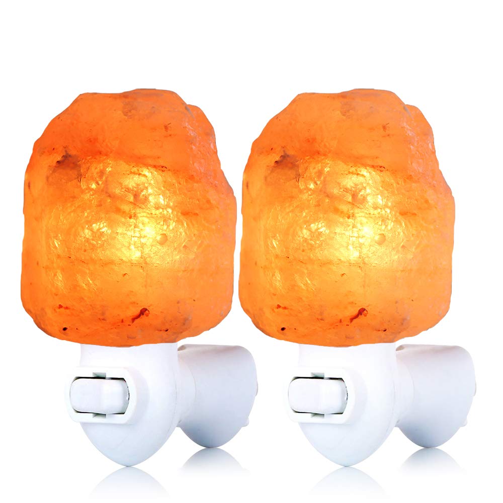 pursalt Himalayan Salt Lamp Night Light & Salt Lamp Night Light 2 Pack Set