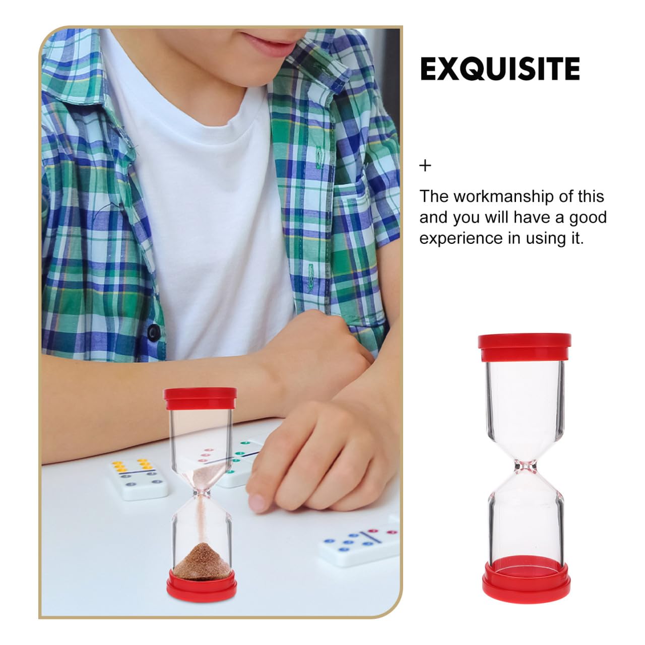 DIYEAH 2Pcs Refillable Hourglass Timer Empty Fillable Sand Timer for Crafts and Home Decor Multifunctional Sand Hourglass for Workouts Study and Cooking 4.92X1.73X1.73In