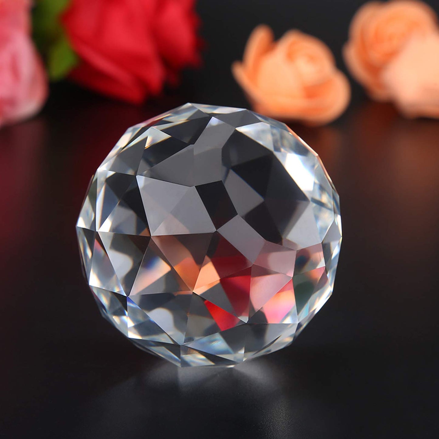 Crystal Glass Ball Prisms - Clear Crystal Sphere Decorative Balls for Home (60MM/2.36in)