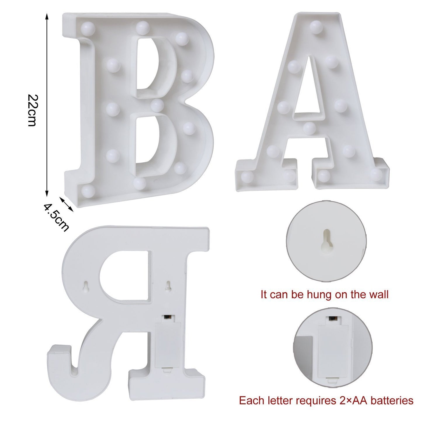 BAR - Illuminated Marquee Bar Sign - Lighted LED Marquee Word Sign - Pre-Lit Pub Sign Light Battery Operated (23.03-in x 8.66-in)