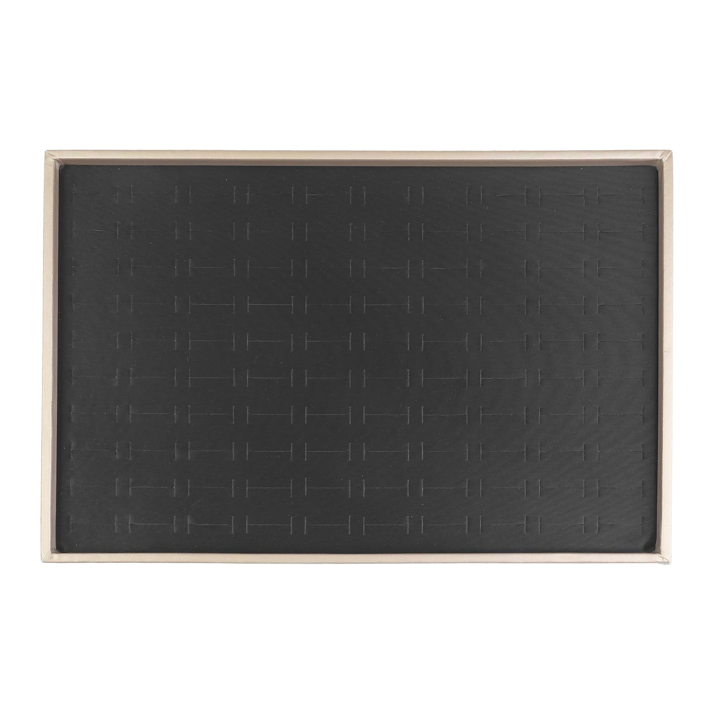 uxcell PU Leather Jewelry Organizer Trays with Removable Dividers for Drawers, Jewelry Organizer Drawer Inserts Container Storage Ring Tray Black