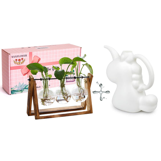 XXXFLOWER Plant Terrarium+Unicorns Indoor Watering Can