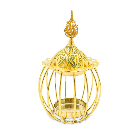 Modixun 2 Functions Metal Incense Censer, Gold Hollow Candle Holders, Premium Incense Burner, Bakhoor Burner for Yoga, Spa & Aromatherapy, Style A