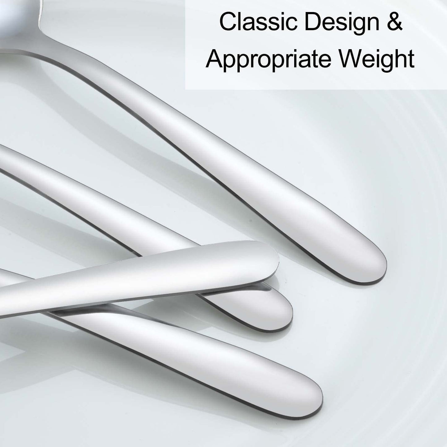 Pleafind 36 Pieces Teaspoons Set (6.2 inch), Spoon Silverware, Stainless Steel Tea Spoons, Mirror Polished Small Teaspoon, Dessert Spoons for Home, Kitchen, Restaurant, Dishwasher Safe