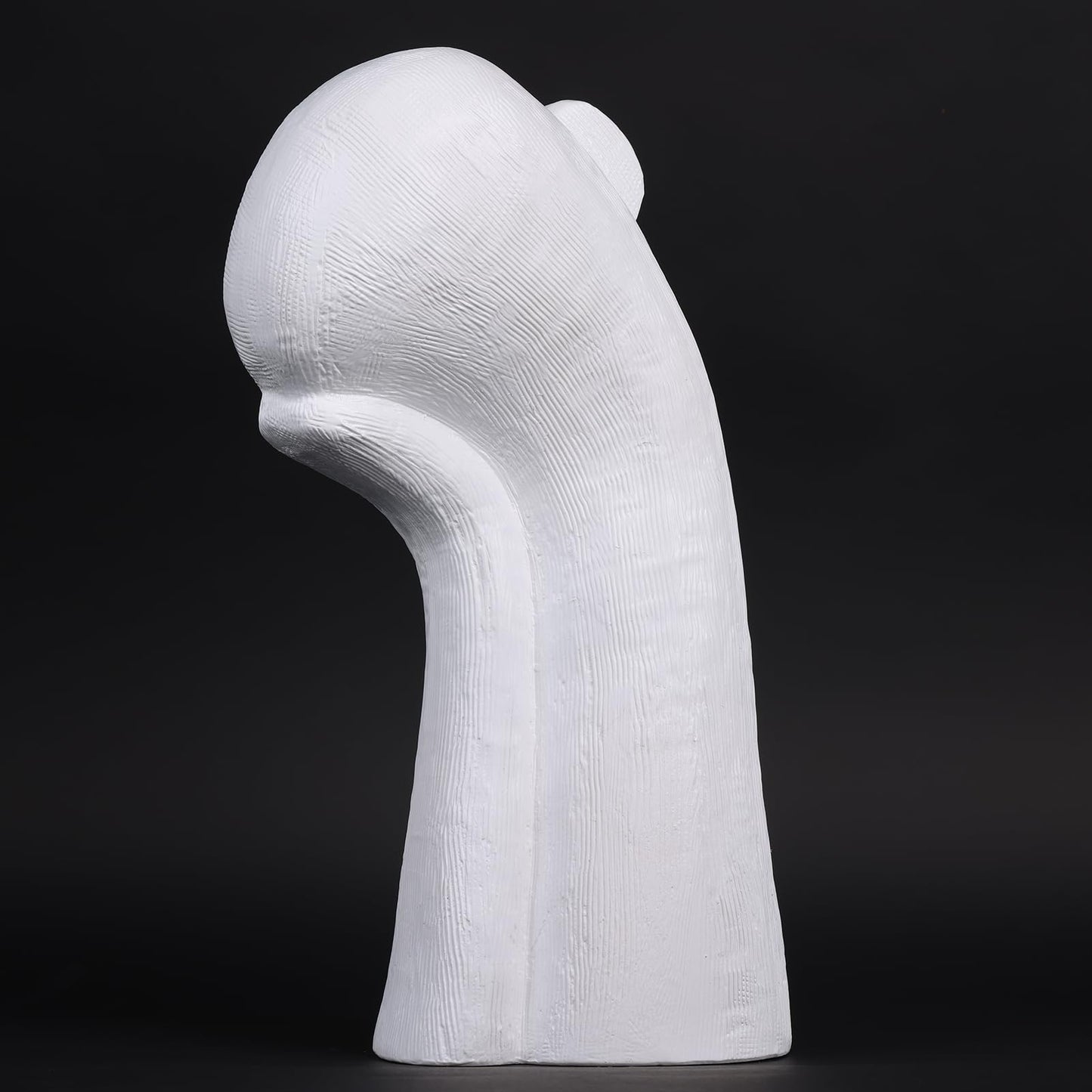 XIAOMAGG White Head Sculpture Ceramic Thinker Statue, Modern Home Statue Head Decor Bust Statues,14 Inch Tall Abstract Sculpture, for Shelf Home and Office,Shelves, Bookshlf, Gift