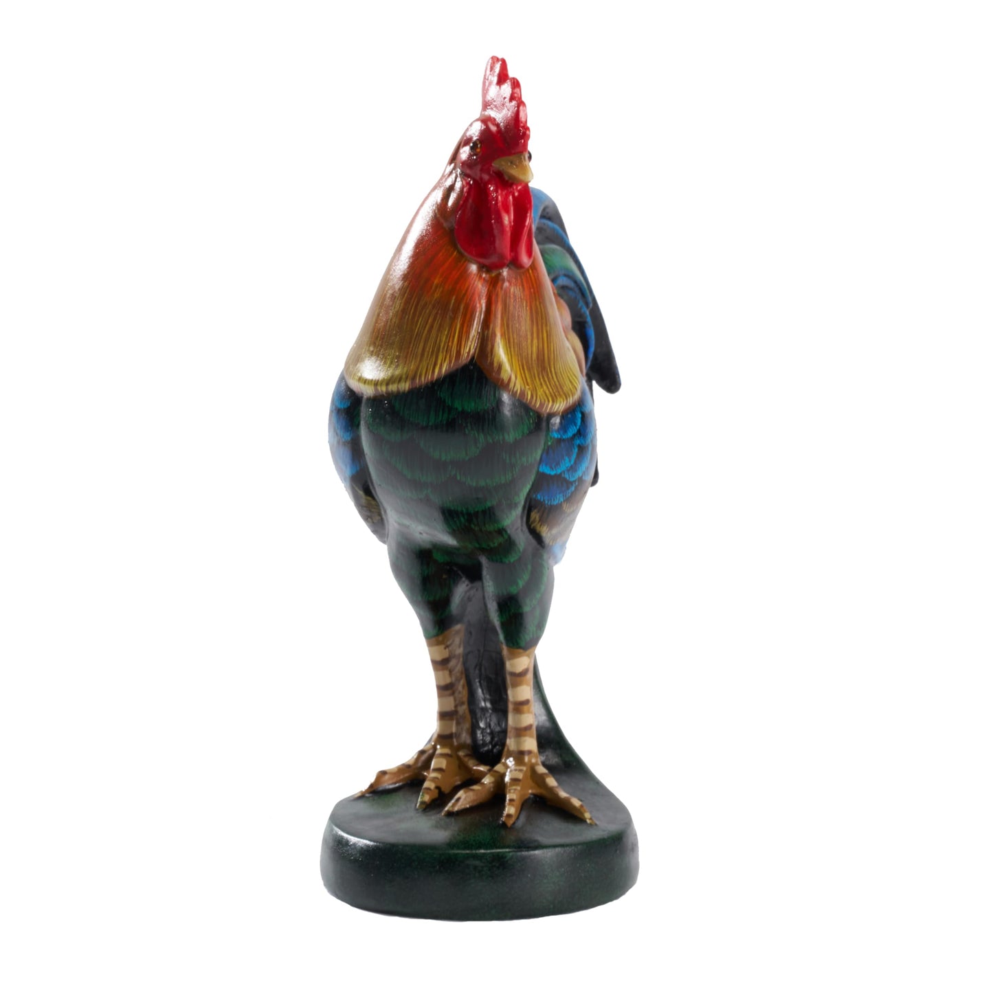 Hand-Painted Rooster Artwork - Elegant Resin Table Sculpture for Kitchen and Dining Room Decor - Animal Statue for Collectors and Art Lovers