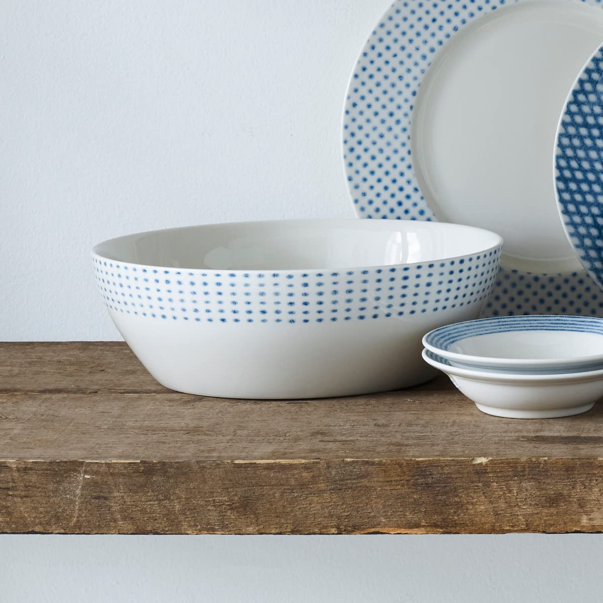 Noritake Blue Hammock Round Vegetable Bowl, 10.5", 96 oz.