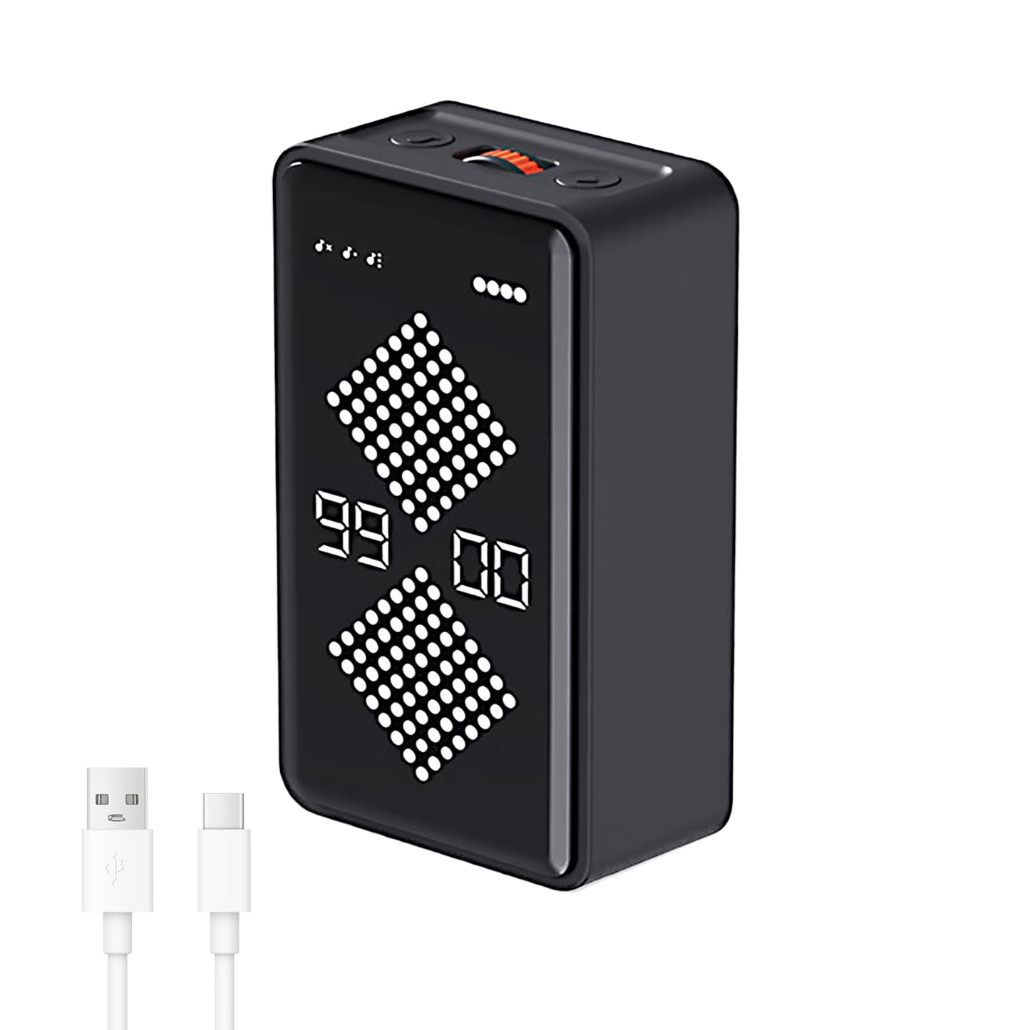 Gravity Sensing Digital Hourglass Timer,Magnetic Sand Visual Timer with 1-99 Min Adjustable Time,Large LED Display, Rechargeable,Volume/Mute Alarm for Classroom,Cooking,Kids,Study,Work,Kitchen (Black)