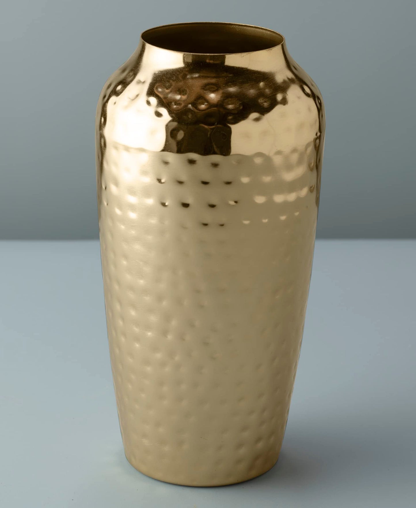 Decorative Hand Hammered Artisan Vase |Design Flower Vase | Living Room Décor | Modern Home | Table Centerpiece | Stylish Gift Box | Gold