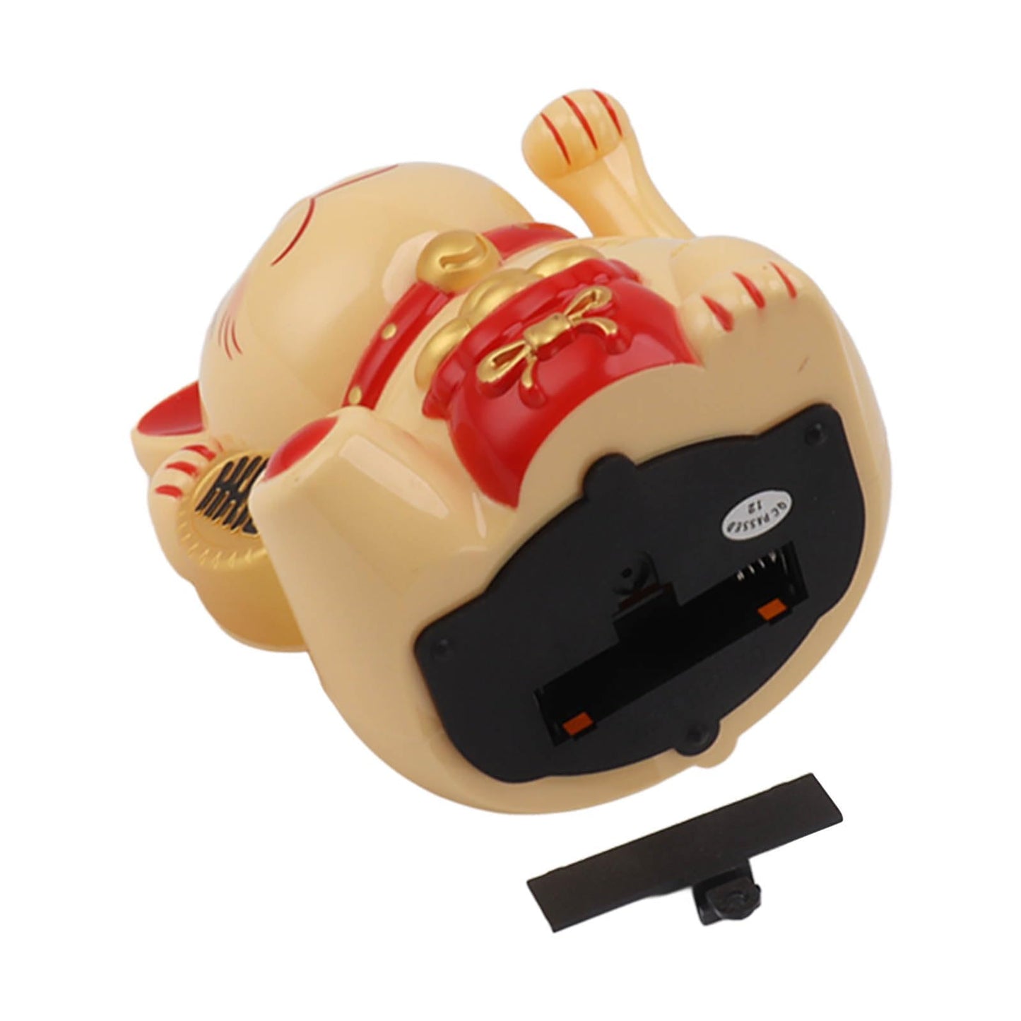 Jwthee Lucky Cat Waving Arm, 5.5in Electric Waving Lucky Fortune Cat Battery Operated Maneki Neko Chinese Waving Cat Cute Home Office Car Feng Shui Decor for Fortune Money and Good Luck