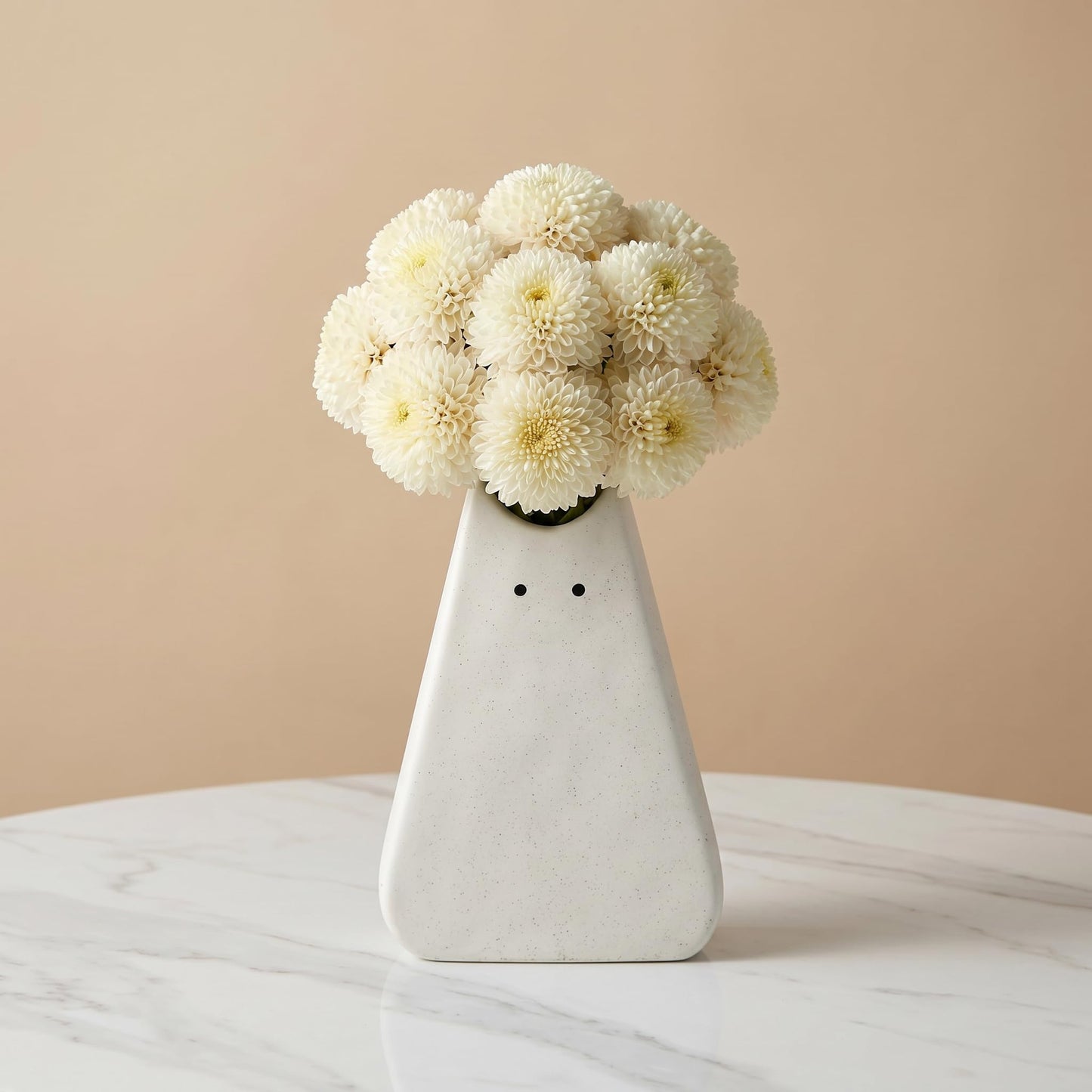 NierNika Adorable White Cat Vase - Modern, Simple & Creative Ceramic Flower Vase, Perfect Unique Gift for Girls, Women, Mothers & Cat Lovers - Ideal for Home Decor