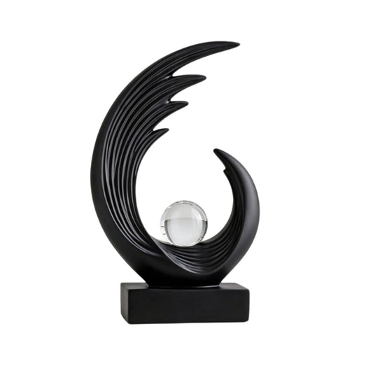 AWNR Abstract Art Sculptures Home Decor,Statue Decoration for Living Room,Dining Table,Coffee Table,Shelves,TV Stand (Black)