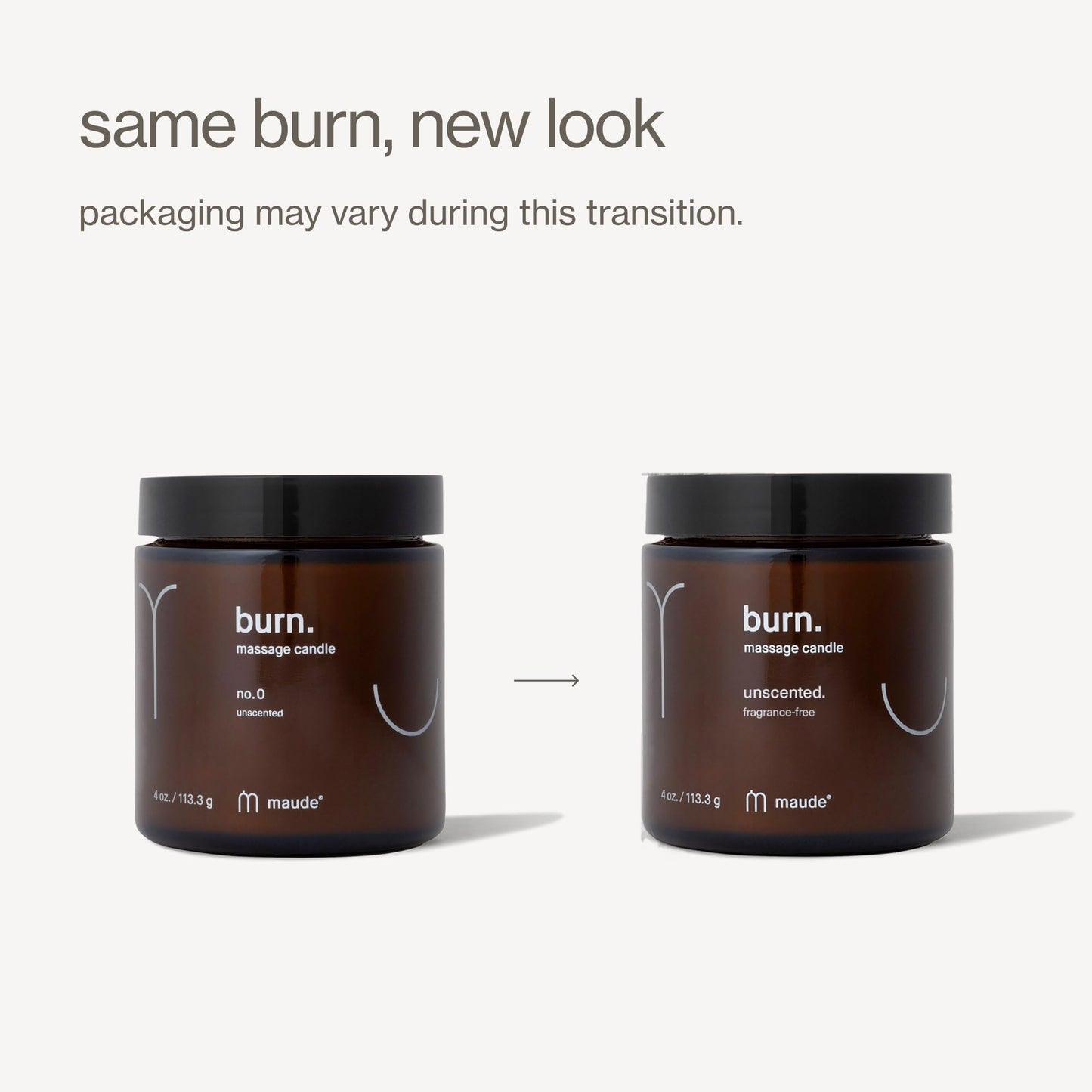 Maude Burn, Corner Office (No. 1) - Hydrating + Skin-Softening Soybean + Jojoba Oil Massage Candle - Soothing Massage Oil, Notes of Amber, Lemongrass + Tonka Bean - Relaxing Self Care Gifts (4 oz)