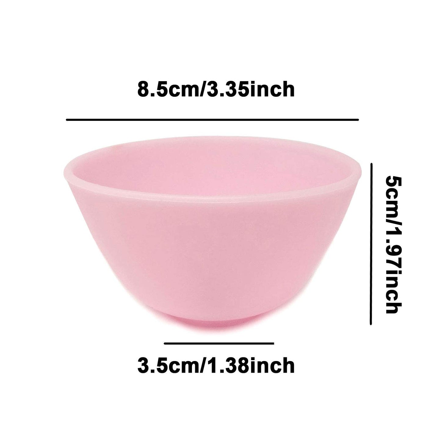 Honbay 5PCS Silicone Mixing Bowls Prep and Serve Bowls for Mixing Facial Mask or Holding Ingredient (8.55CM)