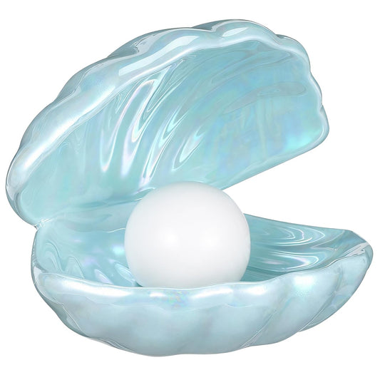 TOYANDONA Shell Lamp Ornaments Decorative Pearl Shell Night Light Table Lamp for Bedroom Living Room 5.31X5.51X6.49 Inch Cozy Home Light Decor