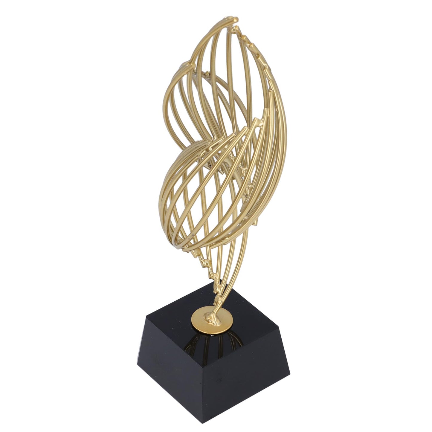 Metal Abstract Decorative Sculpture with Base Modern Luxury Metal Abstract Art Home Decor Statue for Desk Shelf Decor (Classic Black)