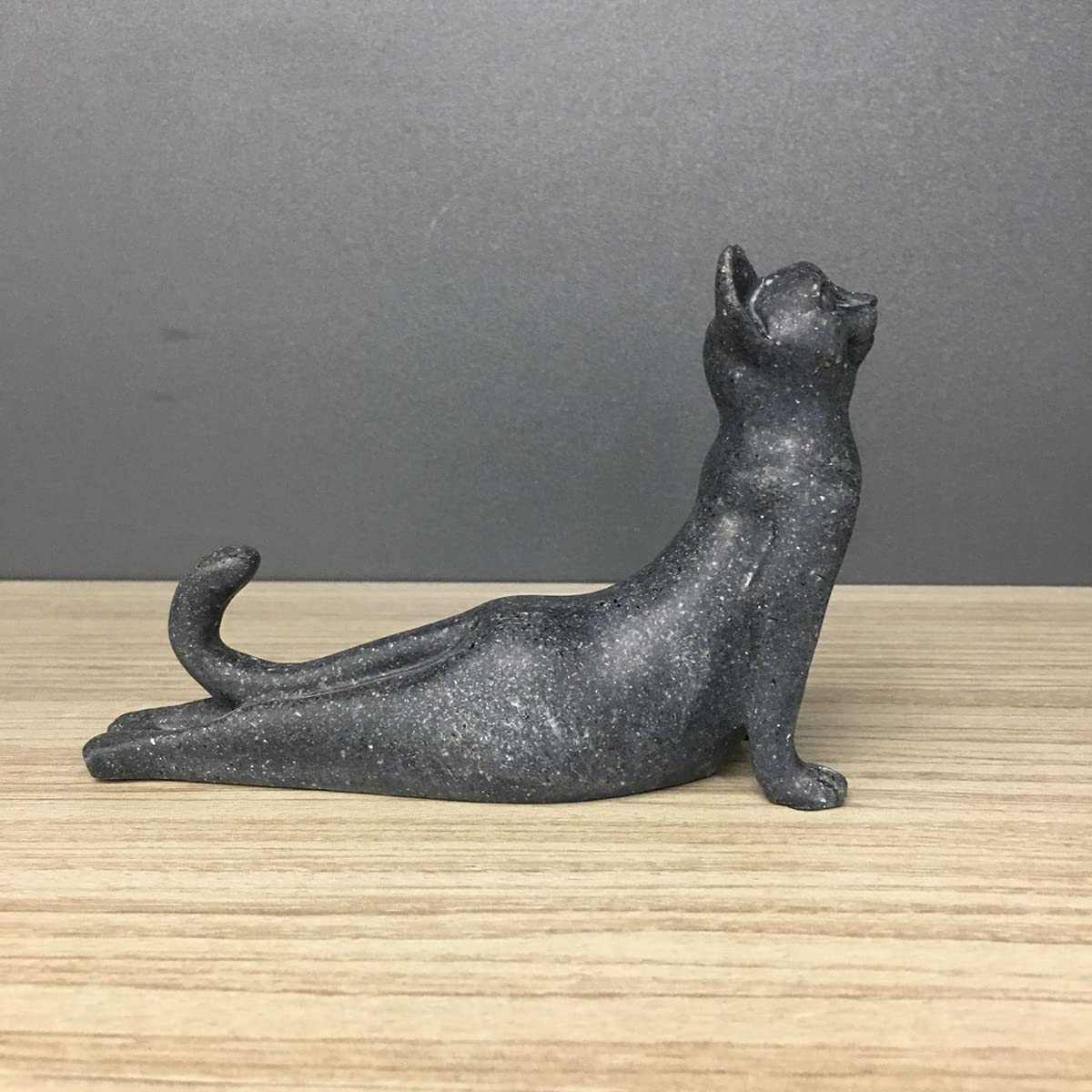 Artgenius Meditation Cat Yoga Pose Statue Black Yoga Cat Figurine Zen Decor