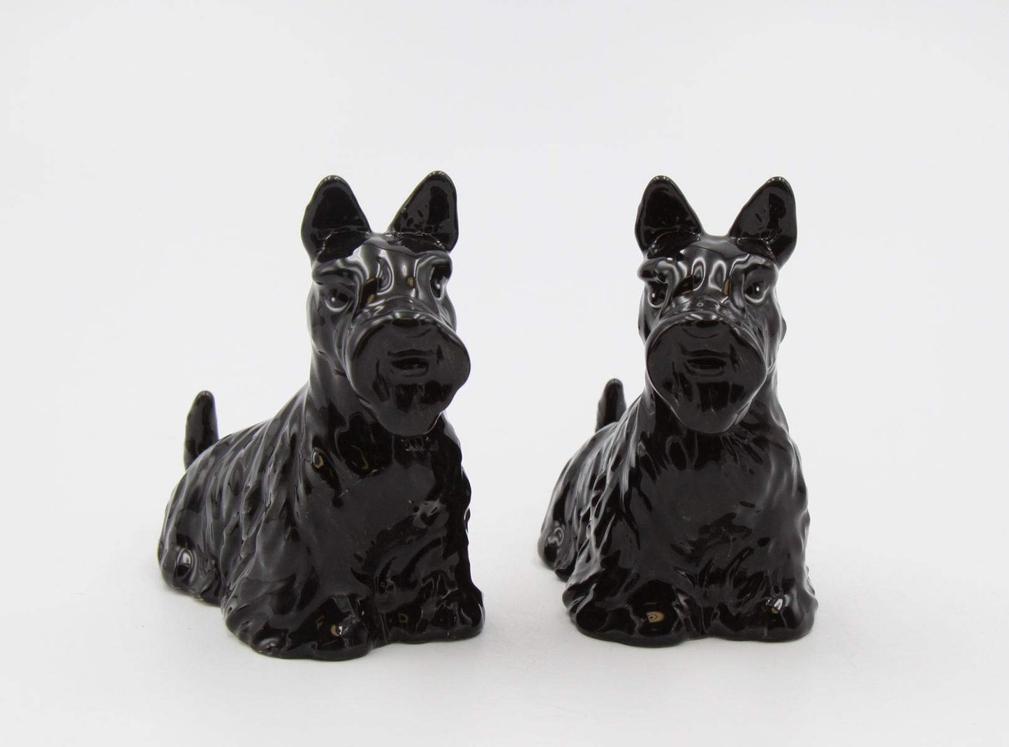 Cosmos Gifts Fine Ceramic Black Scottish Terrier Dog Salt & Pepper Shakers Set, 4" L