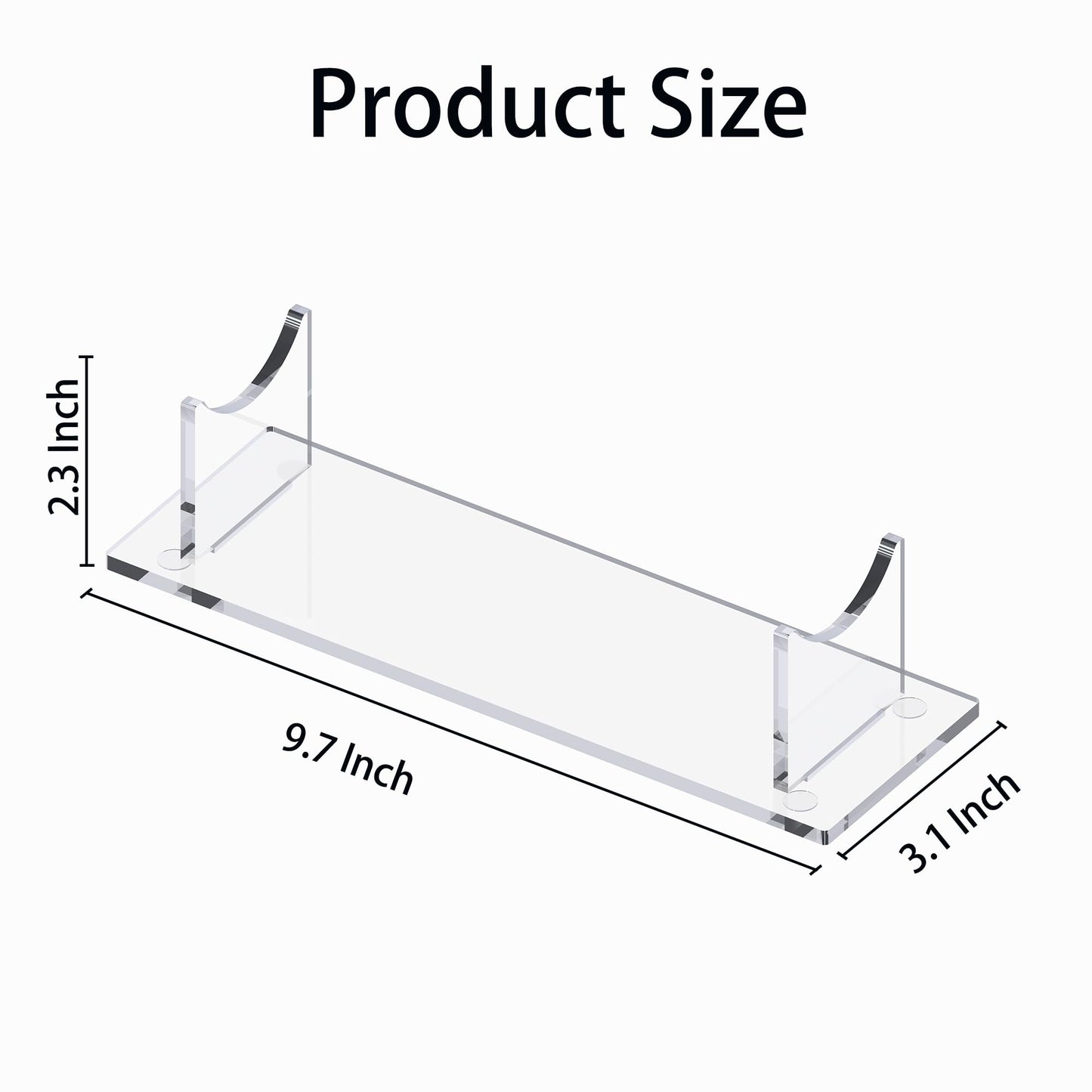 UoYeet Acrylic Saber Stand – Multi-Function Display Stand for Swords, Daggers, Wands & Collectibles, Transparent Desktop Holder for Displaying Sword & Other Long Items, Clear Base, 1Pack