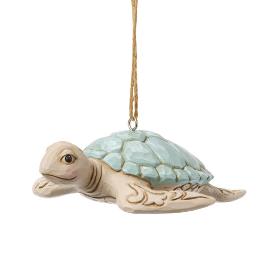 Enesco Jim Shore Heartwood Creek Coastal Sea Turtle Hanging Ornament, 1.25 Inch, Multicolor