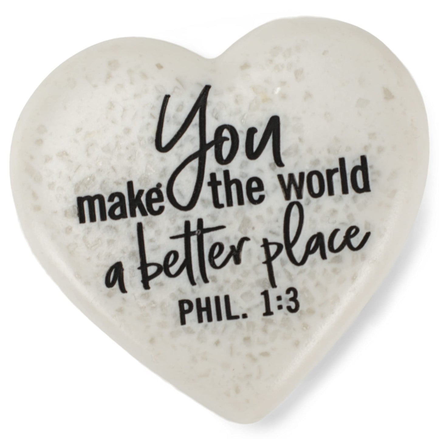 Lighthouse Christian Products Plaque-Cast Stone-Sentiment Hearts-A Better Place-Philippians 1:3