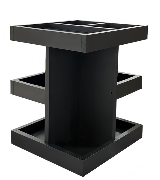 Men Cologne Organizer, 3 Tier Large Capacity Perfume Stand for Women, Wooden Rotating Perfume Rack, Desk and Nightstand Organizer Ideal for Husband's Birthday Creative Gift