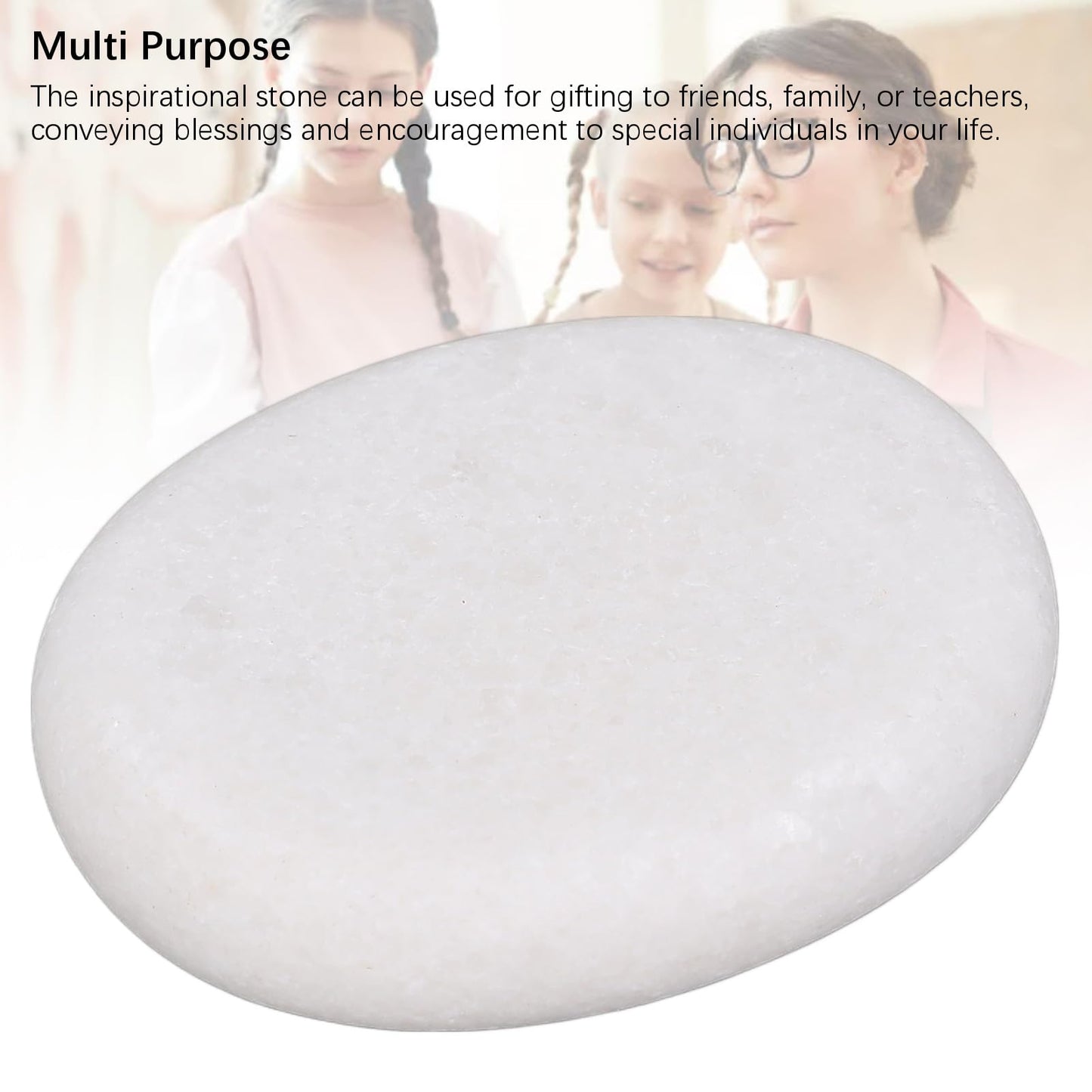 TOPINCN Engraved Inspirational Stone, Encouragement Motivational Marble, 3 Different Words Faith Rocks, Garden Stones, Meditation Amulets for Home Decor and Gifting, Palm Sized