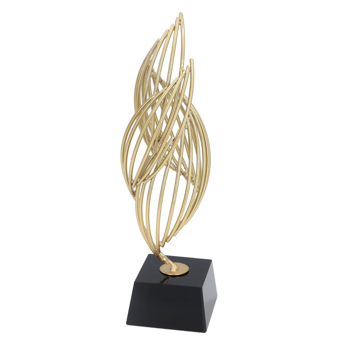 Metal Abstract Decorative Sculpture with Base Modern Luxury Metal Abstract Art Home Decor Statue for Desk Shelf Decor (Classic Black)