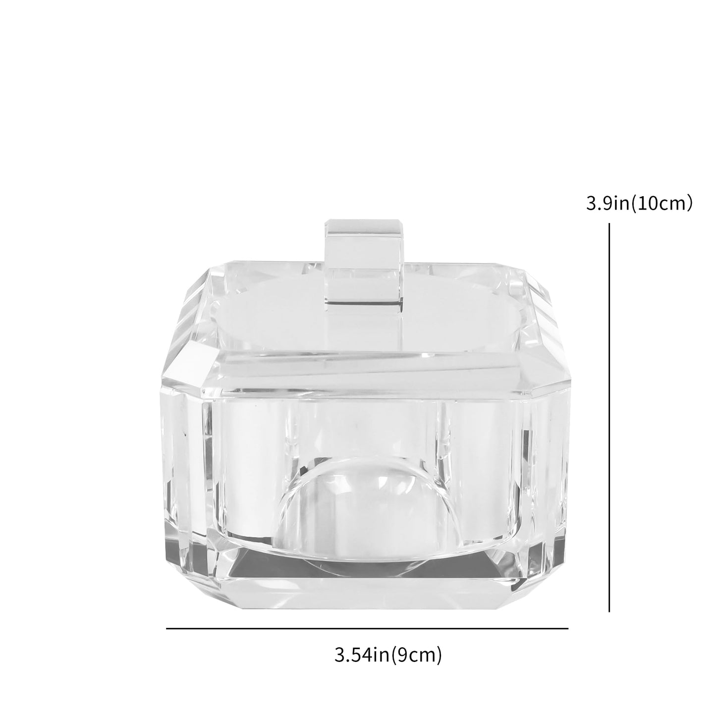 kitCom Crystal Candy Dish with Lid Hand-Cut Home Decorative Jewelry Box Candy Jar W 4" x H 3.5", Comes With Gifed Box