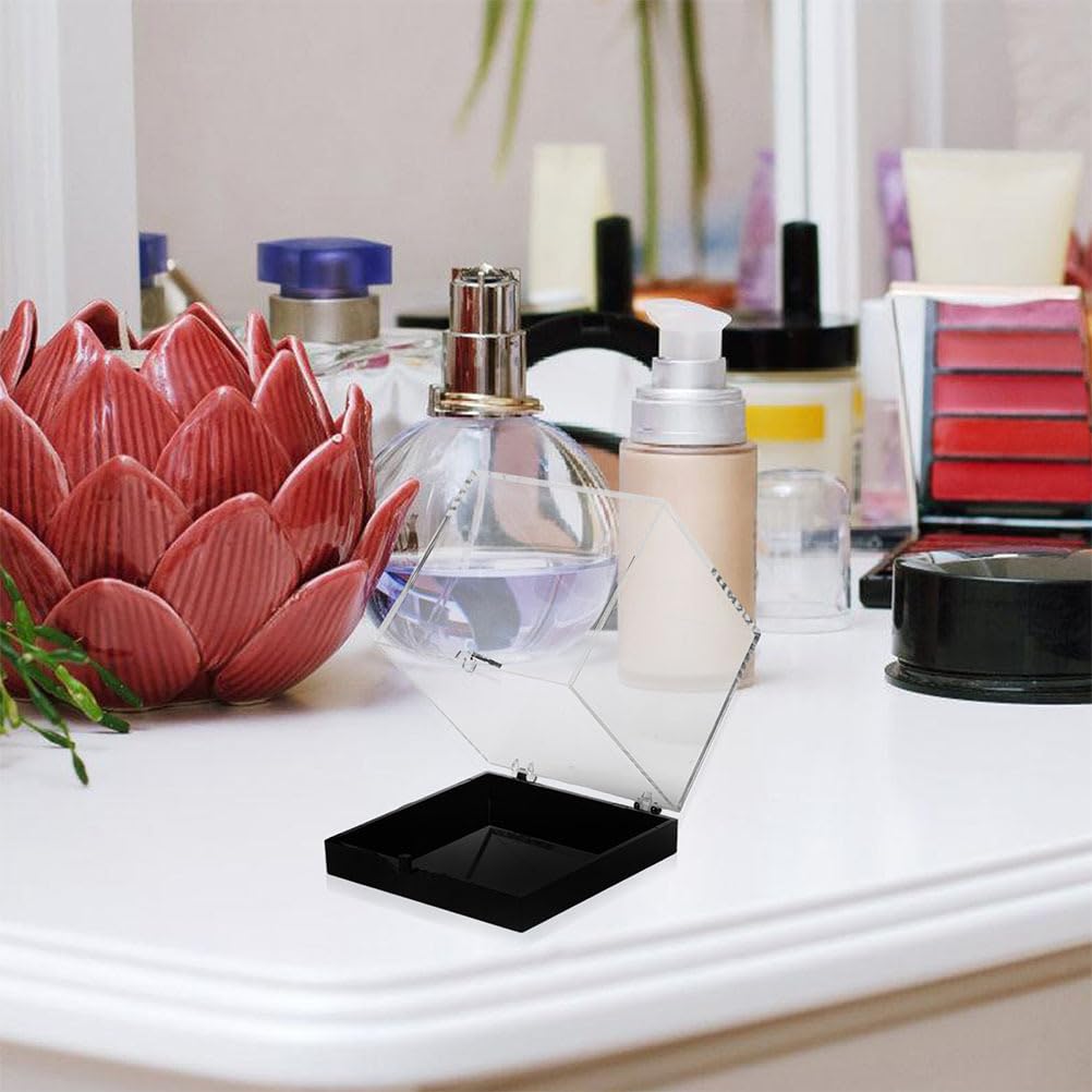 Ipetboom 4pcs Rock Collection Display Boxes - 2.67in Clear Miniature Storage Case Container for Mineral Specimens Gemstone Jewelry and Coins Sample with Unique Labeling System for Easy Organization