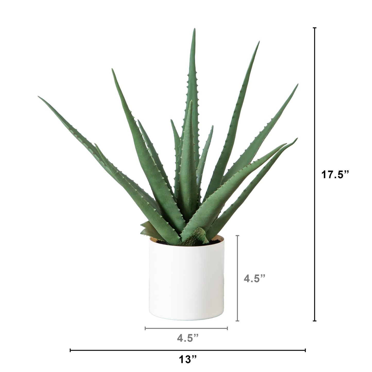 Nearly Natural 17.5in Artificial Agave Plant - Realistic Desert Decor for Home - Minimal Maintenance