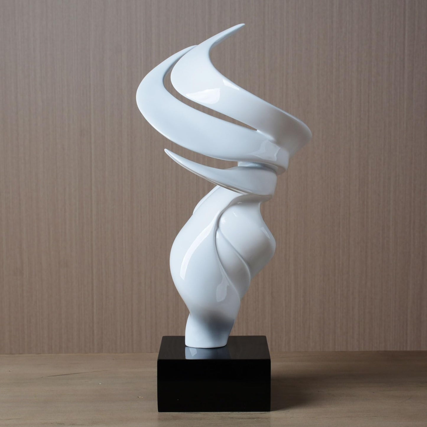 HAUCOZE Modern Art Sculpture Abstract Statue Decor Table Centerpiece Ornament Home Figurine Gift for Living Room Office Bedroom Polyresin 16.0 Inch