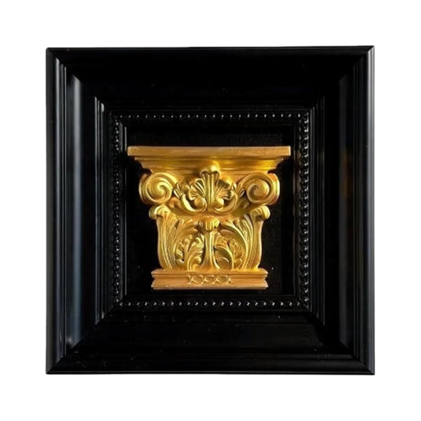 Honsol 3D Relief Roman Wall Art Sculpture With Frame, Hanging Sculpture For Living Room, Bedroom, Office, Home Decor (Golden)