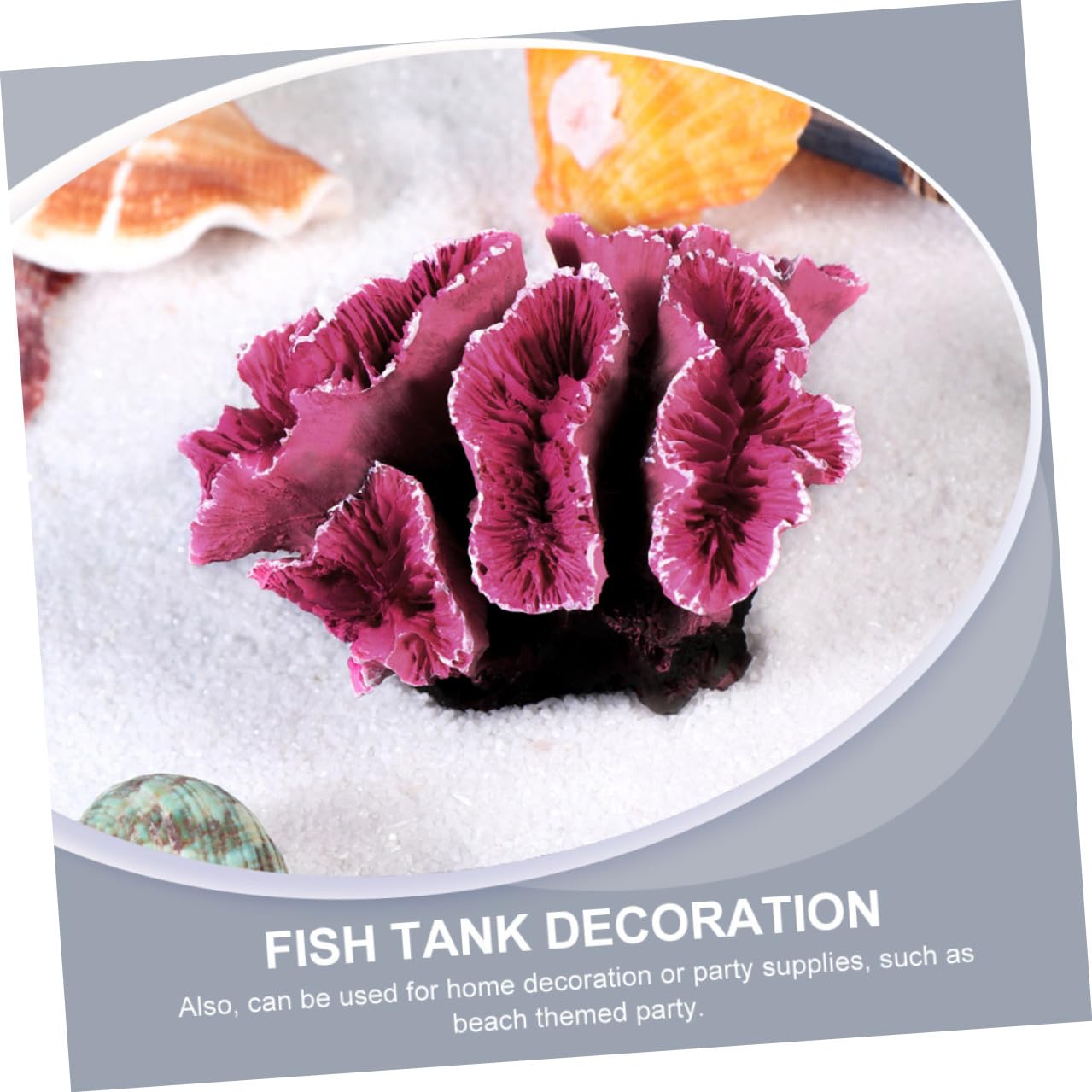 DOITOOL Artificial Purple Resin Coral Sculpture Fish Tank Decoration Aquarium Ornament for Freshwater and Saltwater Tanks, Sea Life Coral Figurine Tabletop Decor