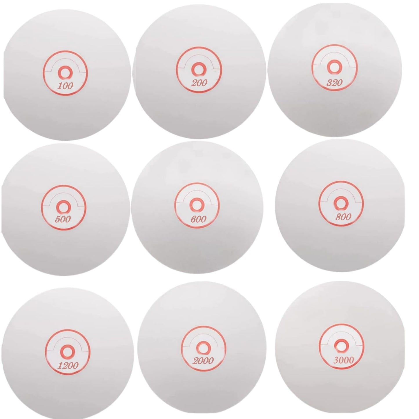 Diamond Polishing Disc Set 9 PCS, ENLAYER 6Inch Diamond Flat Lap 100/200/320/500/600/800/1200/2000/3000 Grit Wheel Lapping Grinding Disc Tool for Cutting or Sanding Stone and Glass