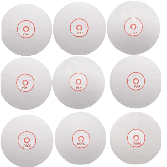 Diamond Polishing Disc Set 9 PCS, ENLAYER 6Inch Diamond Flat Lap 100/200/320/500/600/800/1200/2000/3000 Grit Wheel Lapping Grinding Disc Tool for Cutting or Sanding Stone and Glass