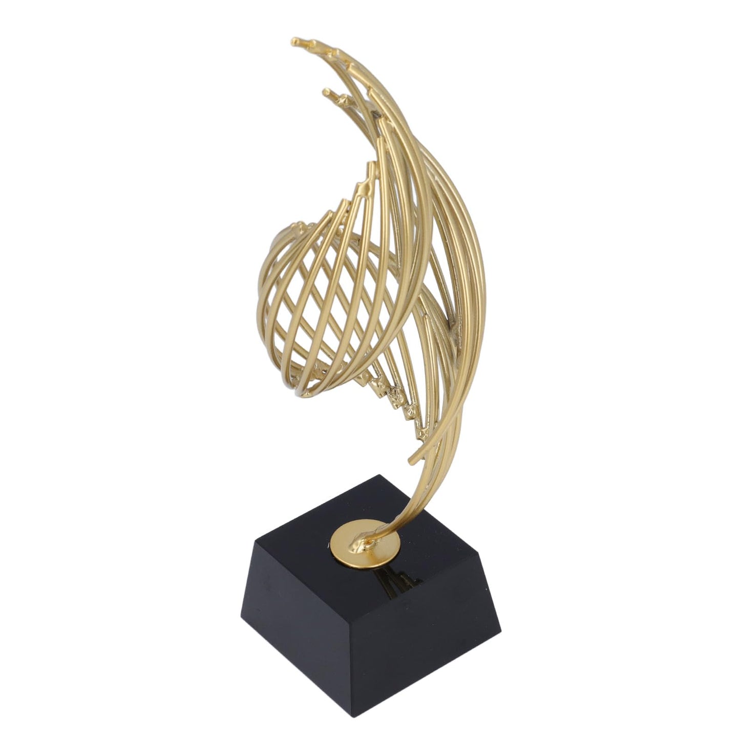 Metal Abstract Decorative Sculpture with Base Modern Luxury Metal Abstract Art Home Decor Statue for Desk Shelf Decor (Classic Black)