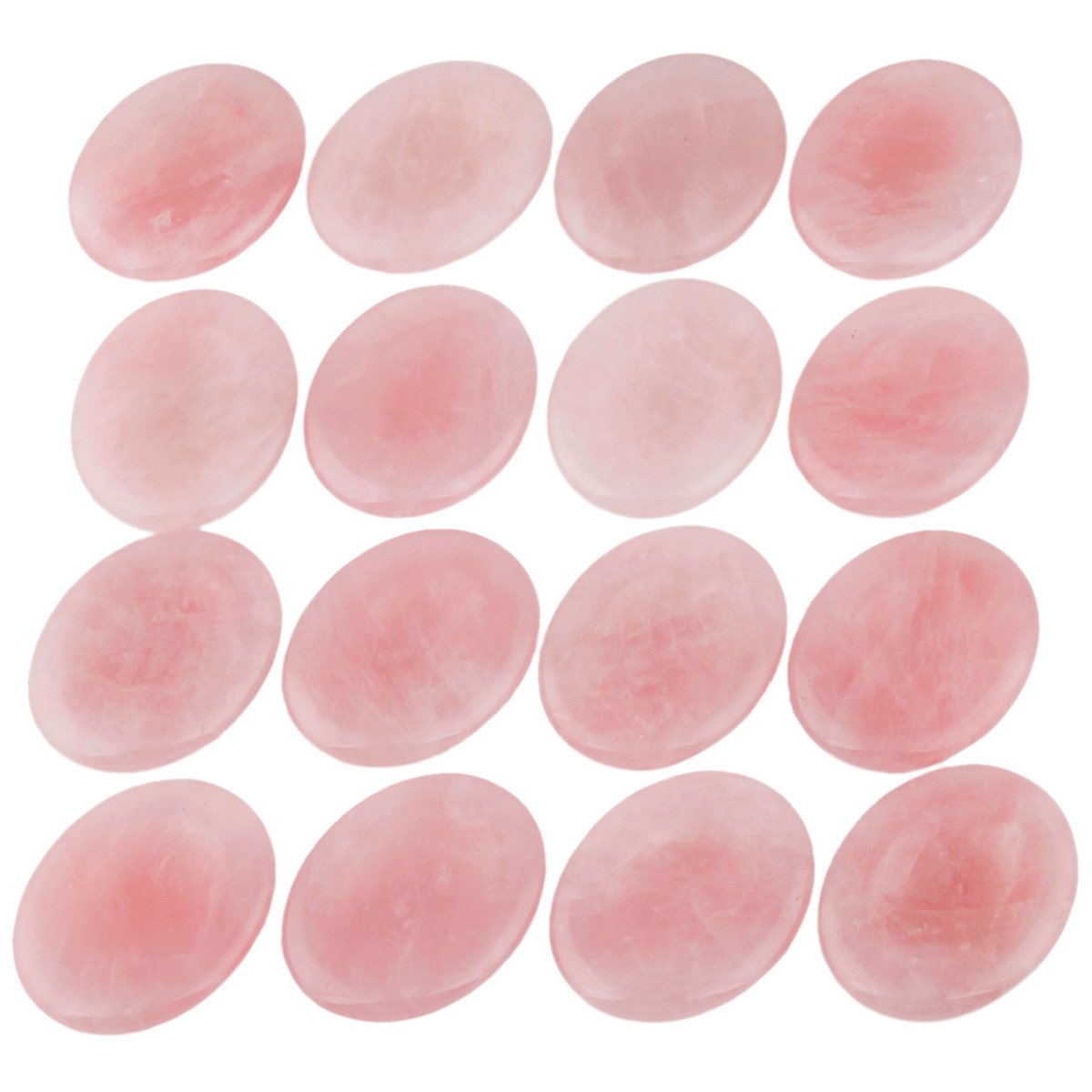 mookaitedecor Rose Quartz Thumb Worry Stone & Guardian Angel Statue Figurines Pocket Stones for Crystal Healing Home Decor