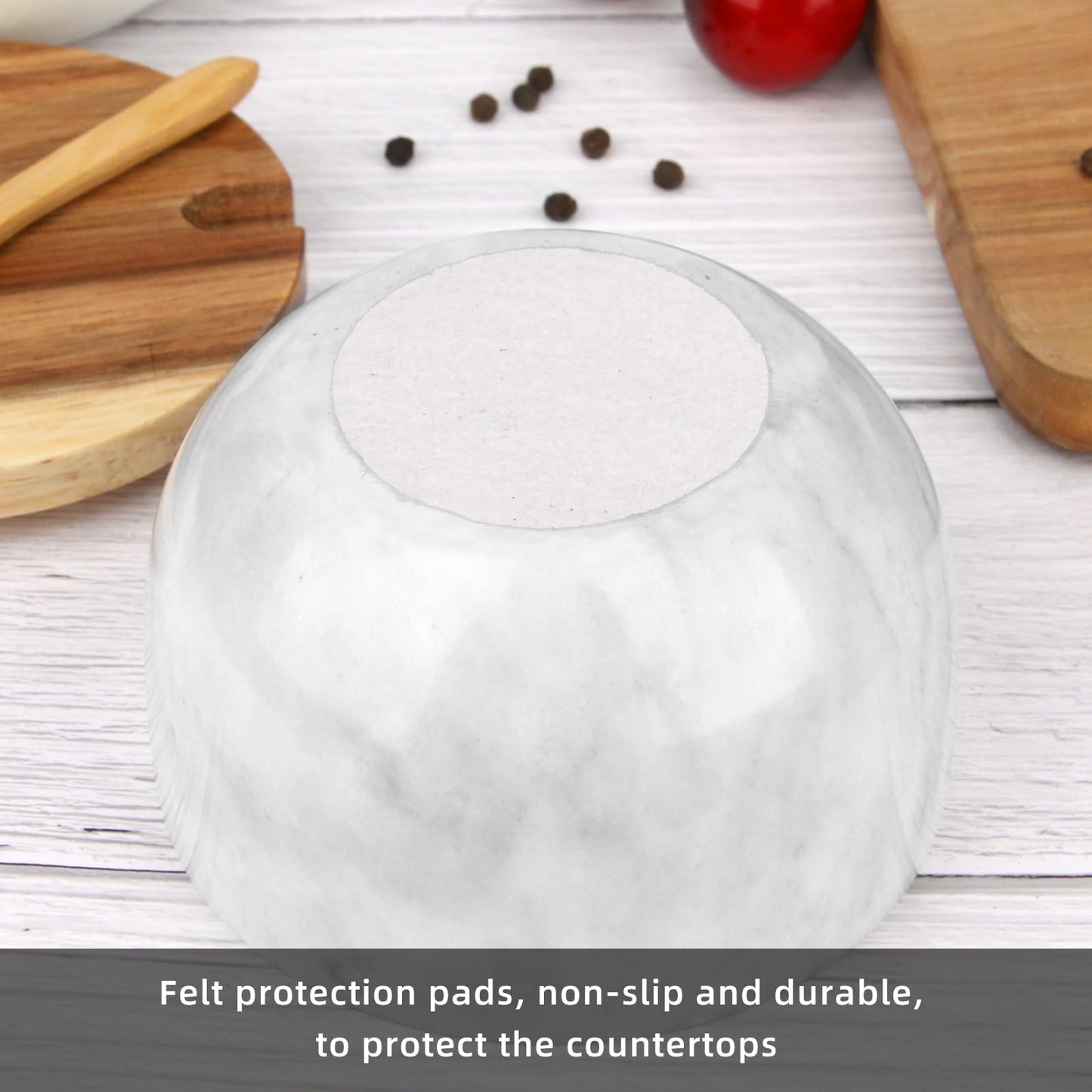 HESHIBI Salt Cellar Box with Lid & Spoon, Modern White Stone Salt or Pepper Sugar Spice Seasoning Bowl Container Jar Holder Well Keeper Dish Pig Crock for Kitchen (White Grey Marble Bowl)