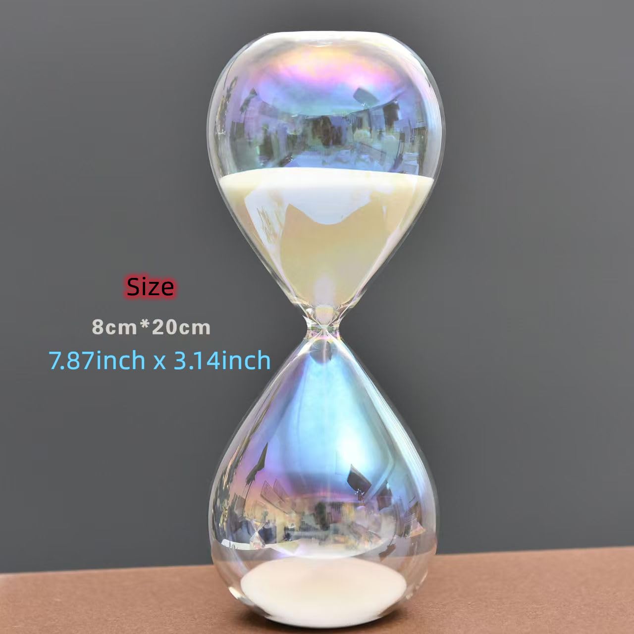 Falytemow Hourglass Sand Timer Glass Sand Timer Egg Hourglass for Kitchen Brushing Teeth School Teaching (Smooth, 30 Minutes)
