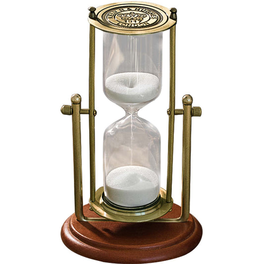 Vintage Hourglass Sand Timer Decor,360° Rotating 15 Min White Sand Visual Timer for Home,Office Desk Decor
