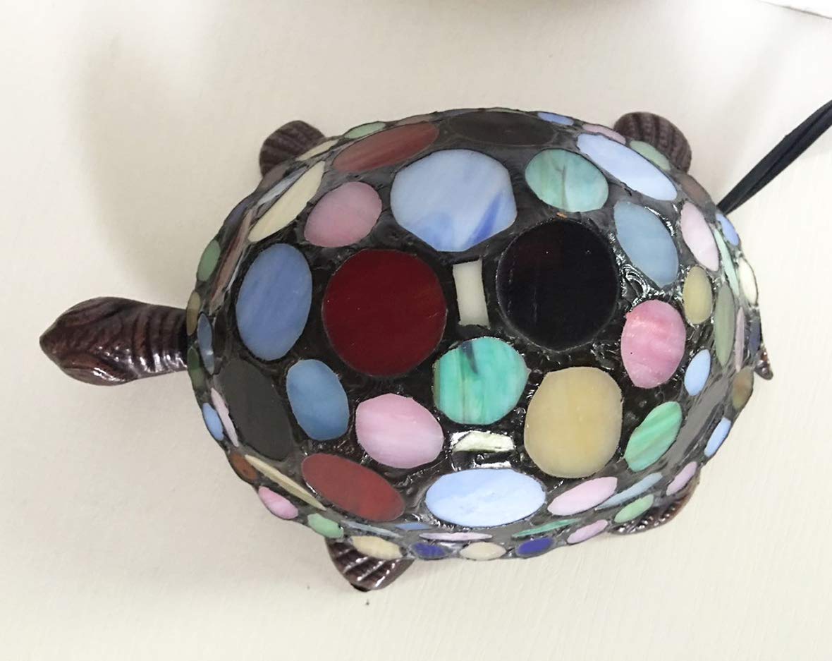 Stained Glass Animals Tortoise HMJ80011 Art Glass Children Room lamp Tiffany Glass Coffee Shop Small Lamps and Lanterns of Lamps and Lanterns