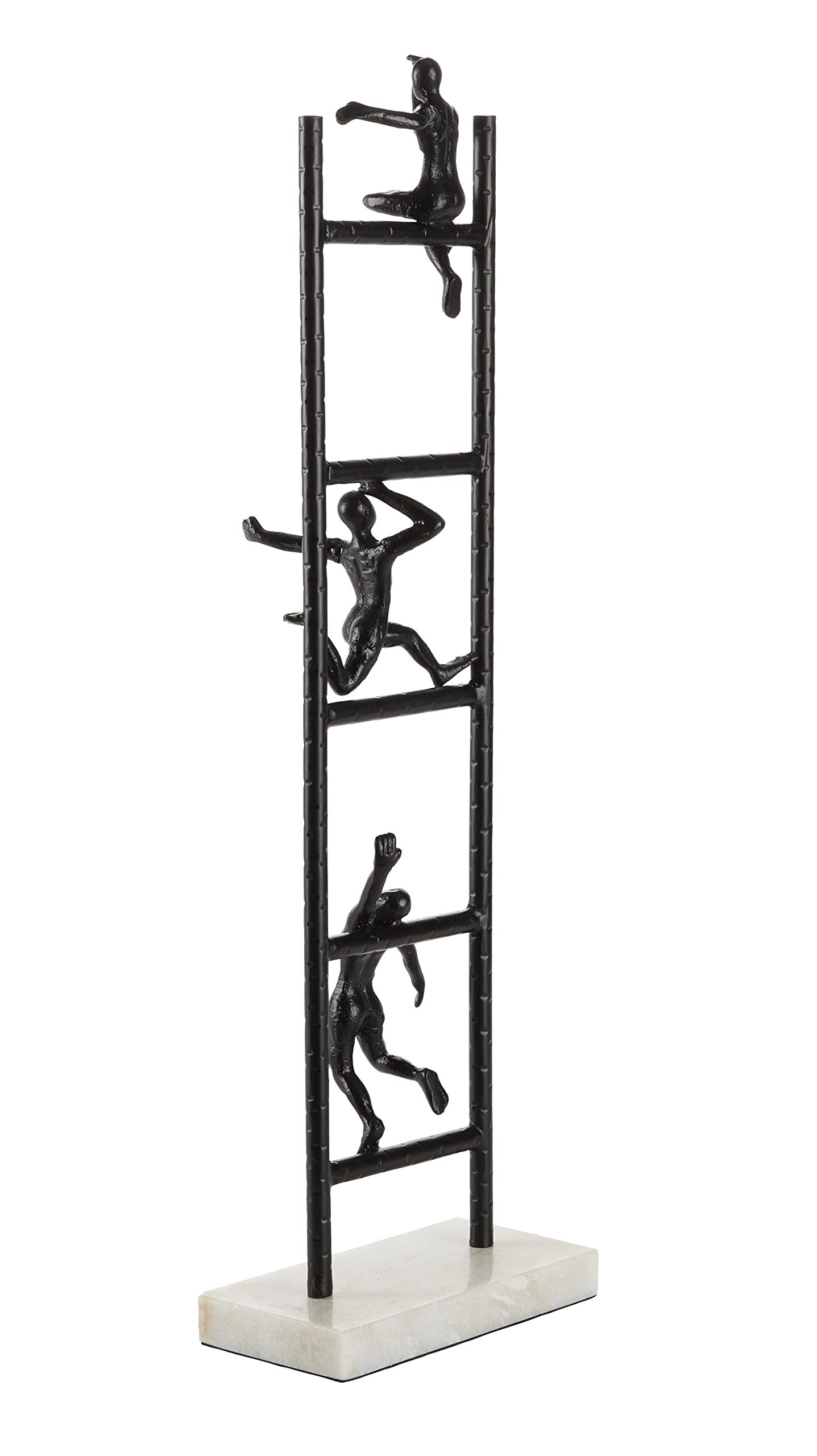 Deco 79 Black Metal Contemporary Sculpture, Geometric,5" L x 9" W x 27" H