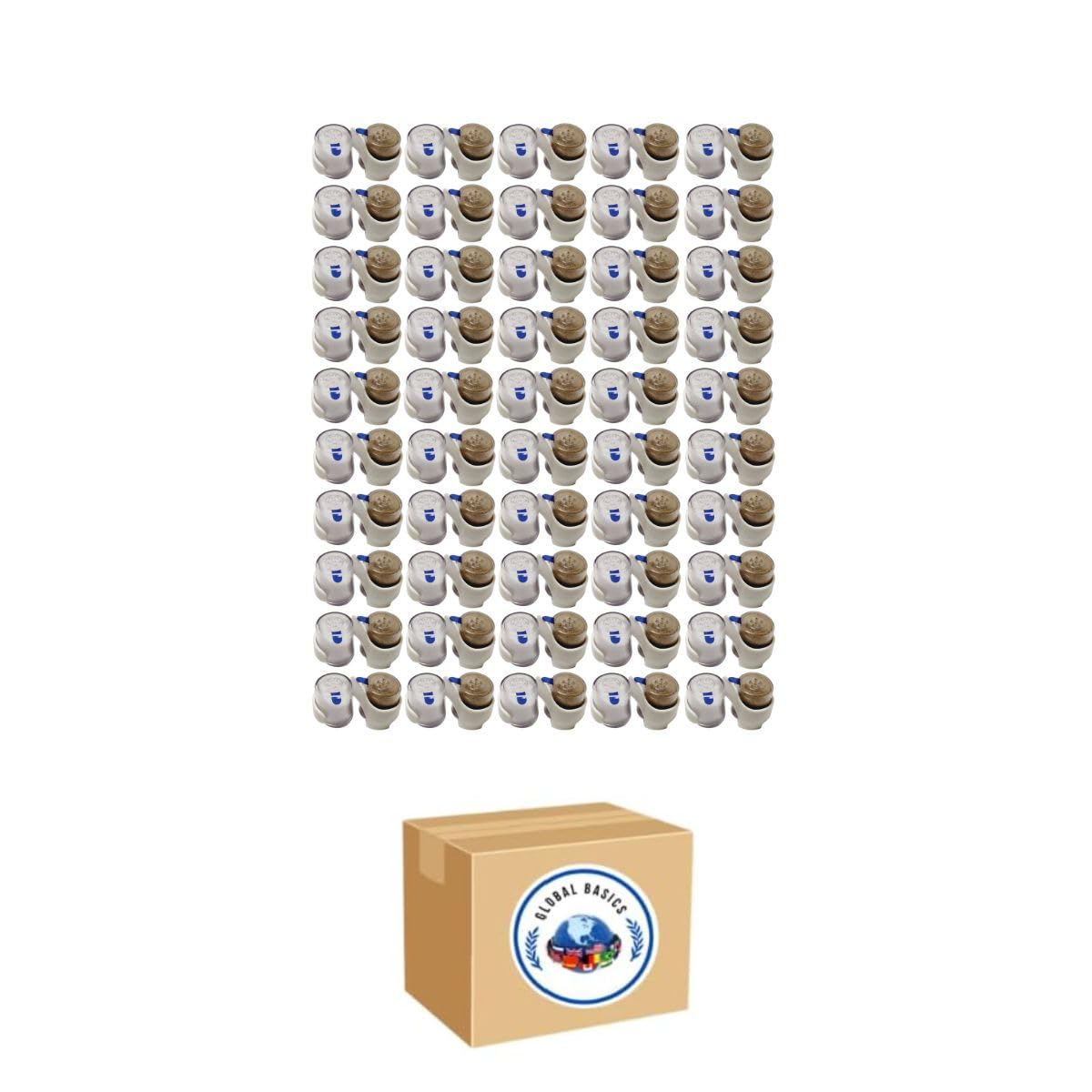 Global Basics Bulk MINI PREFILLED Salt & Pepper Shaker Sets | 50 Pairs of Personal-Sized, Prefilled, Disposable Salt & Pepper Shakers (50)