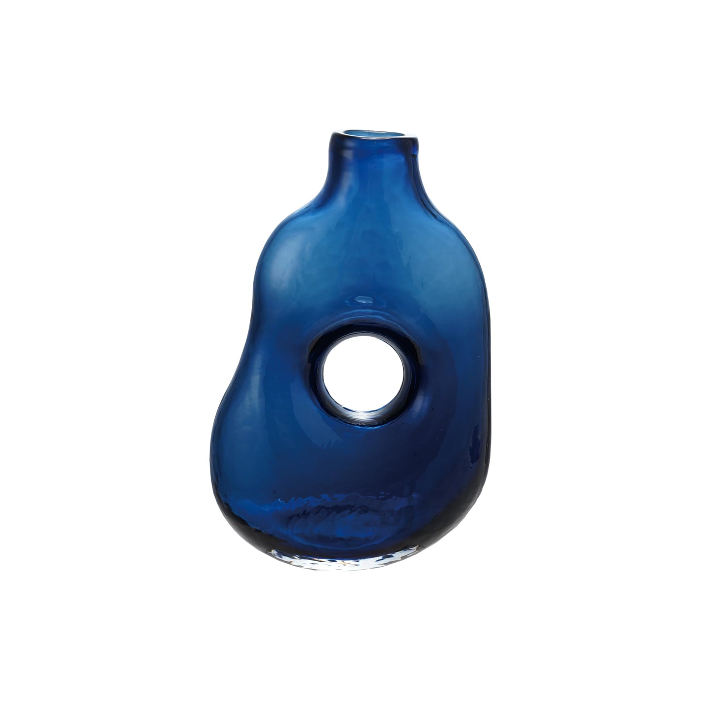 Bloomingville Glass Abstract Vase, Blue