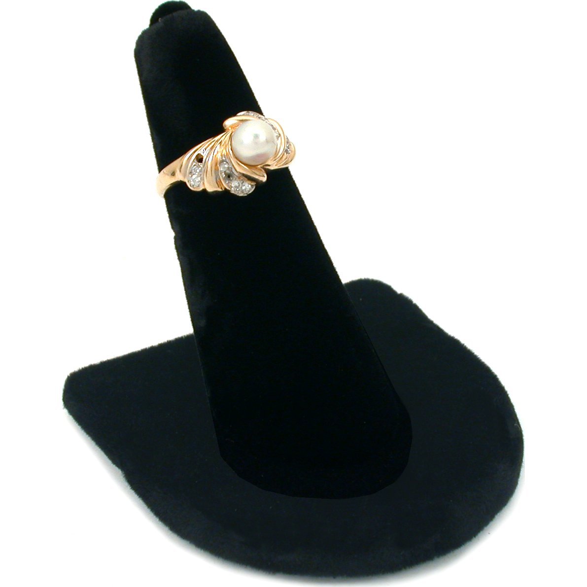 FindingKing 5 Black Velvet Ring Finger Jewelry Holder Showcase Display Stands