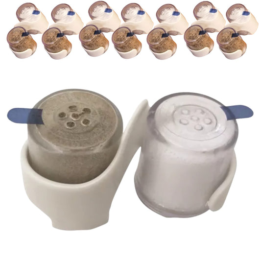 7 SET Mini Salt And Pepper Shaker Set Refillable Hotel Motel, Travel, Camping, Picnic, Outdoors Kitchen Lunch Boxes, Travel Spice Set, Guests, Housekeeping Staff, Salt & Pepper Shaker Set