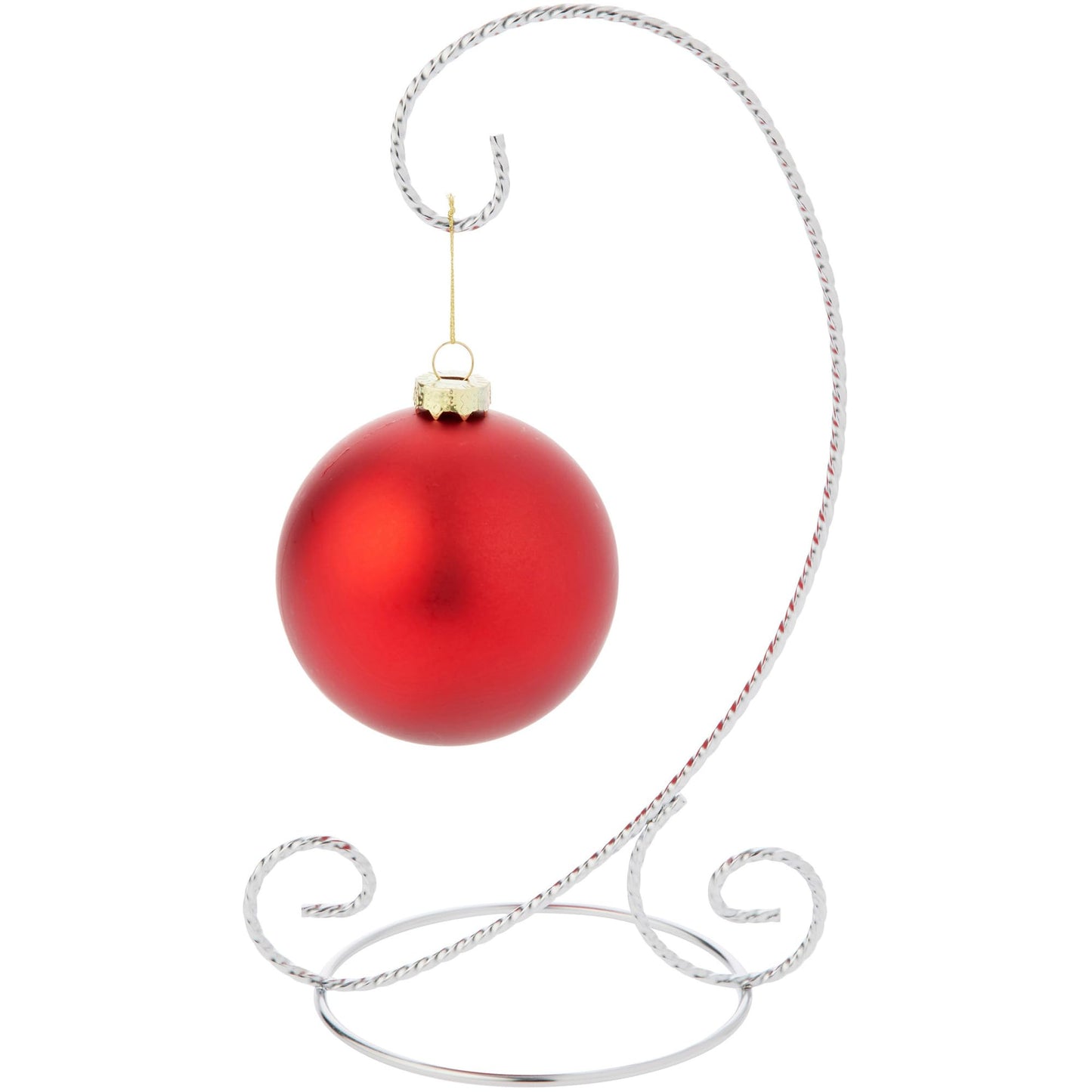 Bard's Twisted Silver Ornament Stand, Medium, 9.5" H x 5.5" W x 5.5" D