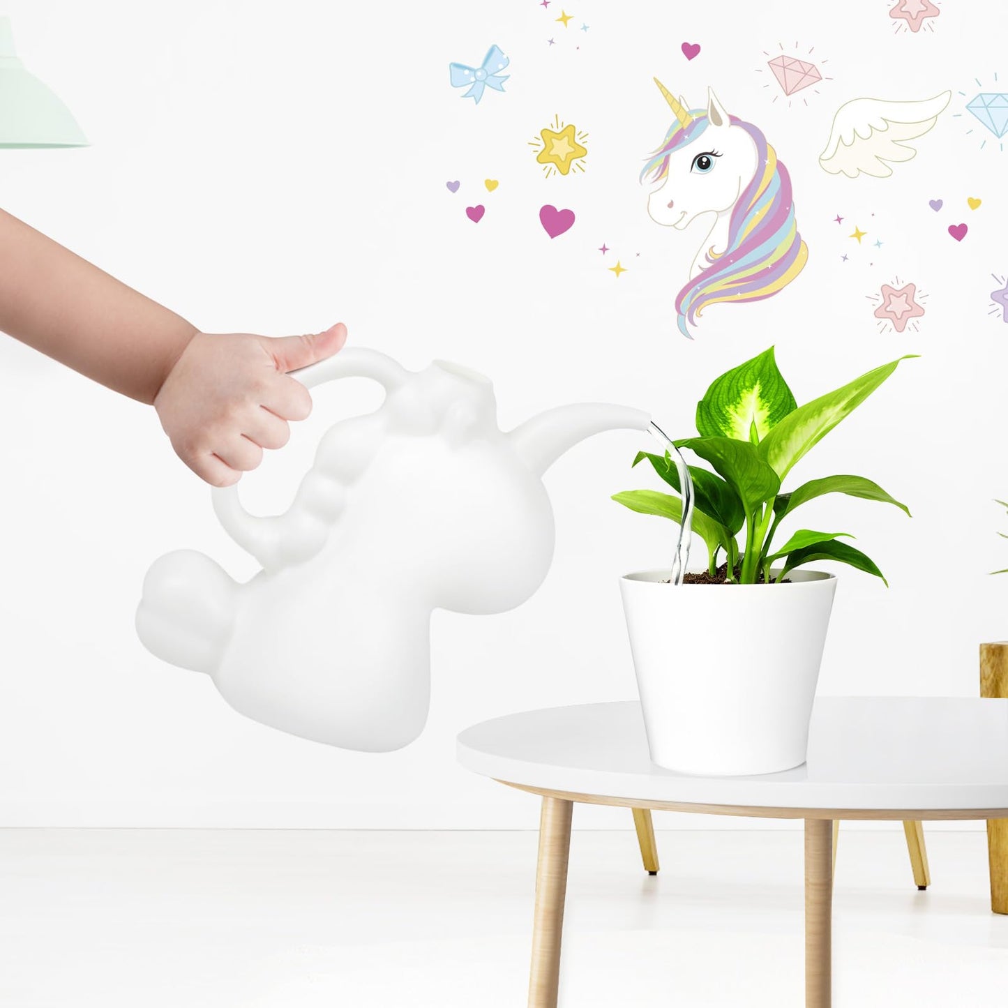 XXXFLOWER Plant Terrarium+Unicorns Indoor Watering Can